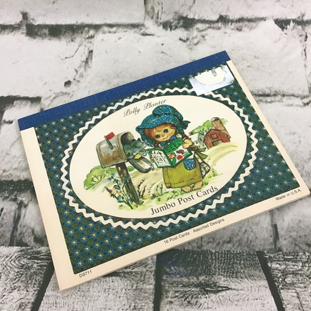 Vintage Polly Planter Book Ofโ Jumbo Postcards 14 In 4 Styles Collectible